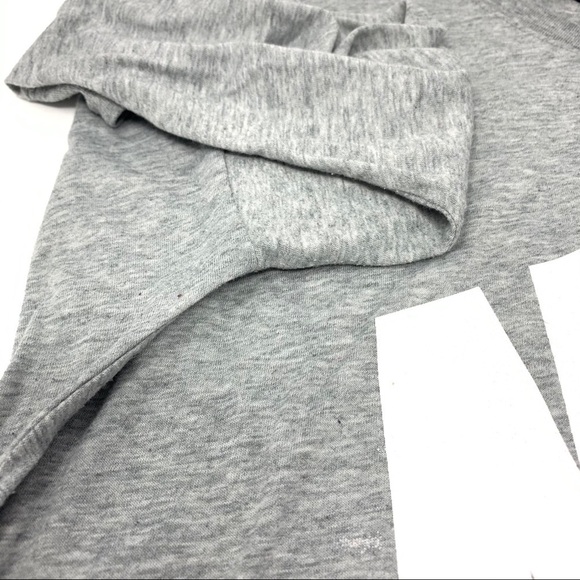 Nike Relaxed Fit Big Swish Logo Long Sleeve Shirt Size XL Gray Orange Scoop Neck - Picture 13 of 16